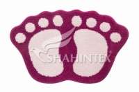 Коврик д/в SHAHINTEX MICROFIBER ЛАПКИ 50*80 фуксия