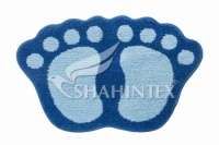 Коврик д/в SHAHINTEX MICROFIBER ЛАПКИ 50*80 синий