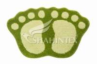 Коврик д/в SHAHINTEX MICROFIBER ЛАПКИ 50*80 салатный