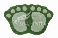 Коврик д/в SHAHINTEX MICROFIBER ЛАПКИ 40*60 зеленый