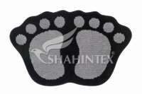 Коврик д/в SHAHINTEX MICROFIBER ЛАПКИ 50*80 серый