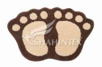 Коврик д/в SHAHINTEX MICROFIBER ЛАПКИ 50*80 коричневый
