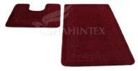 Набор ковриков д/в SHAHINTEX РР 50*80+50*50 бордовый 45