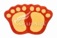 Коврик д/в SHAHINTEX MICROFIBER ЛАПКИ 40*60 оранжевый