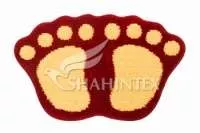 Коврик д/в SHAHINTEX MICROFIBER ЛАПКИ 40*60 красный