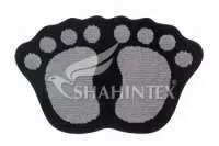 Коврик д/в SHAHINTEX MICROFIBER ЛАПКИ 40*60 серый