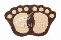 Коврик д/в SHAHINTEX MICROFIBER ЛАПКИ 50*80 коричневый Коврик д/в SHAHINTEX MICROFIBER ЛАПКИ 50*80 коричневый