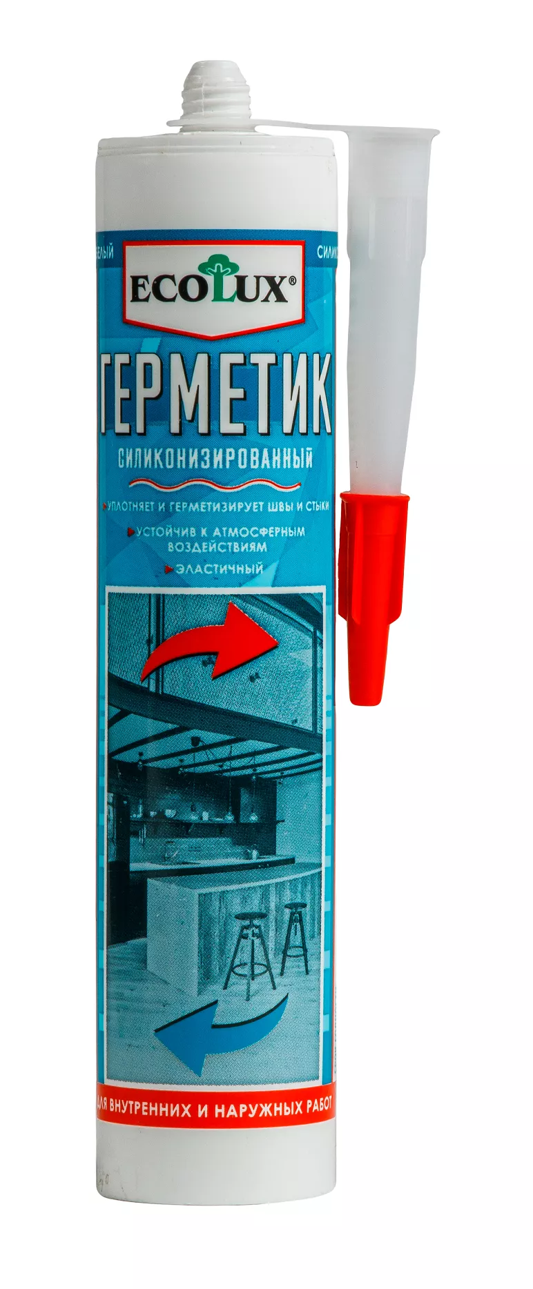 Герметик акриловый силиконизированный ECOLUX