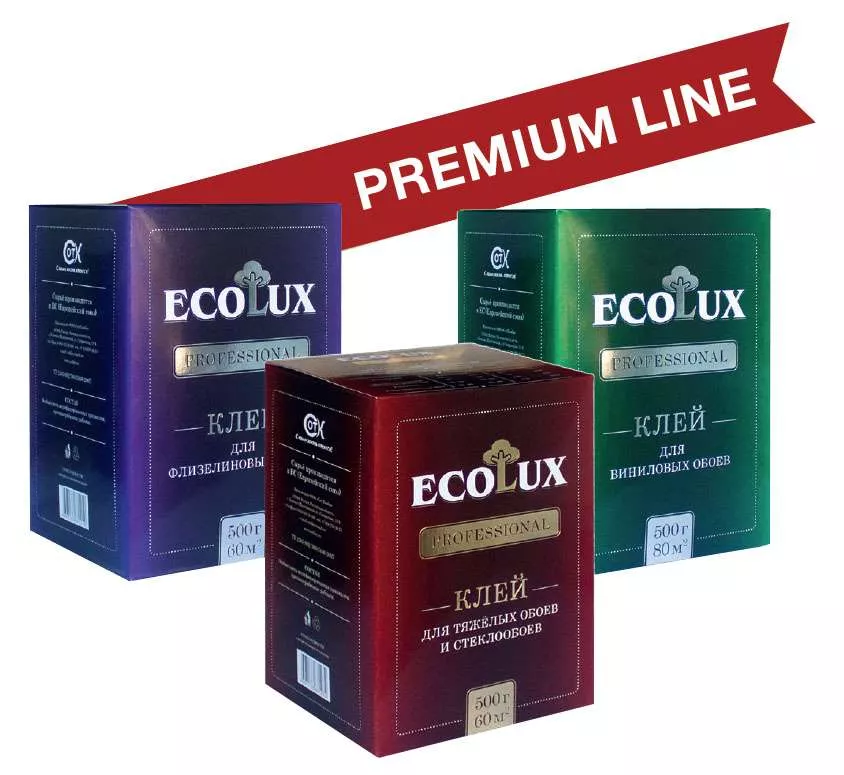 Клей ECOLUX PROFESSIONAL для виниловых обоев 500гр