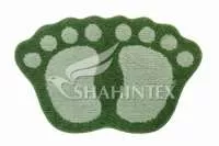 Коврик д/в SHAHINTEX MICROFIBER ЛАПКИ 40*60 зеленый